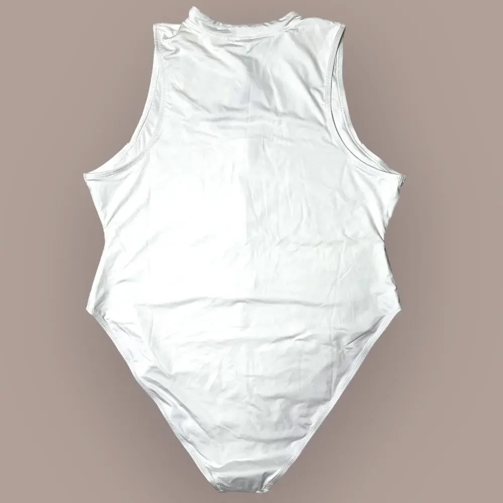 NWT Skims Rare Sleeveless Zipper Sporty One-Piece Swimsuit Marble Women’s 4X